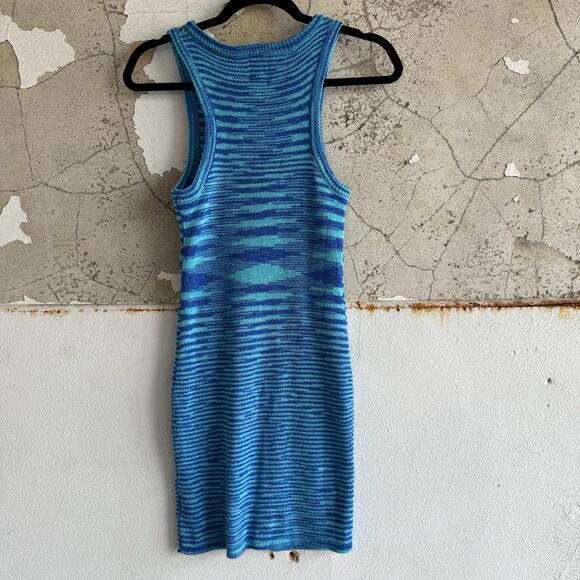 NWT Princess Polly Zillah Knit Bodycon Mini Dress Blue Striped Size 8 - Picture 8 of 9